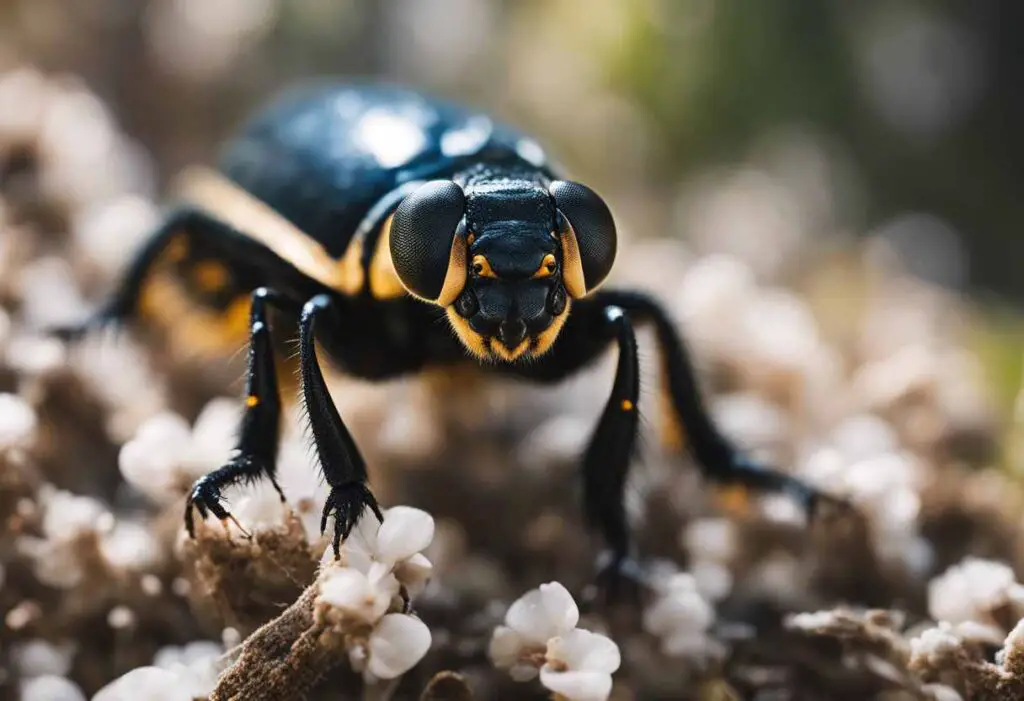Black Insects and Reptiles